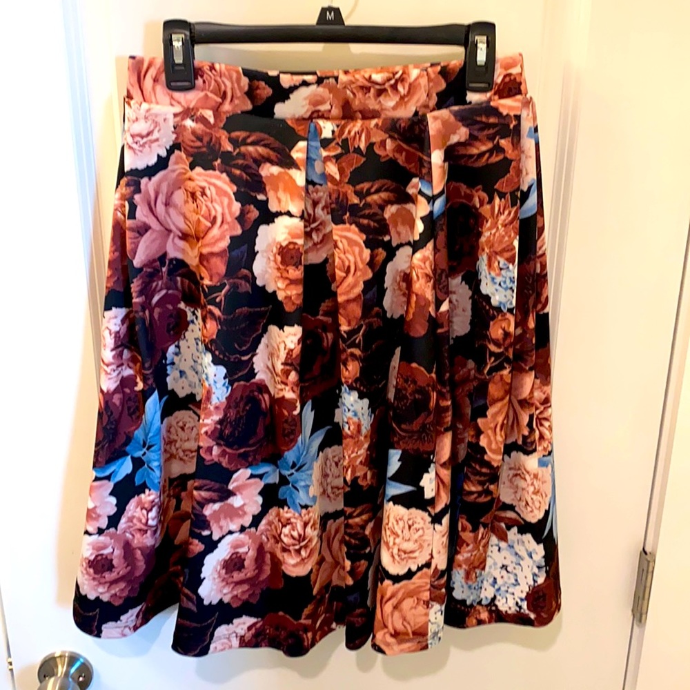 Floral a line skirt